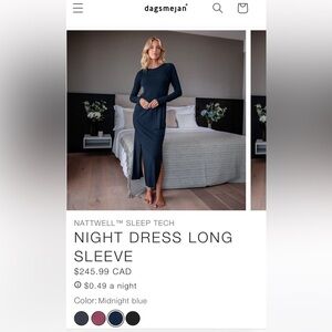 Dagsmejan pj - blue. Large, but fits like a long small/medium. NEVER WORN